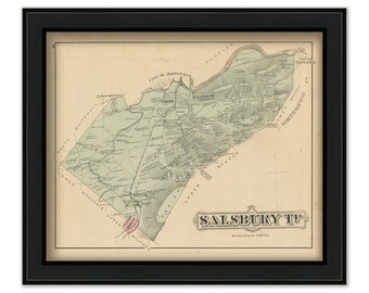 SALSBURY, Pennsylvania 1876 Map - Replica or Genuine Original