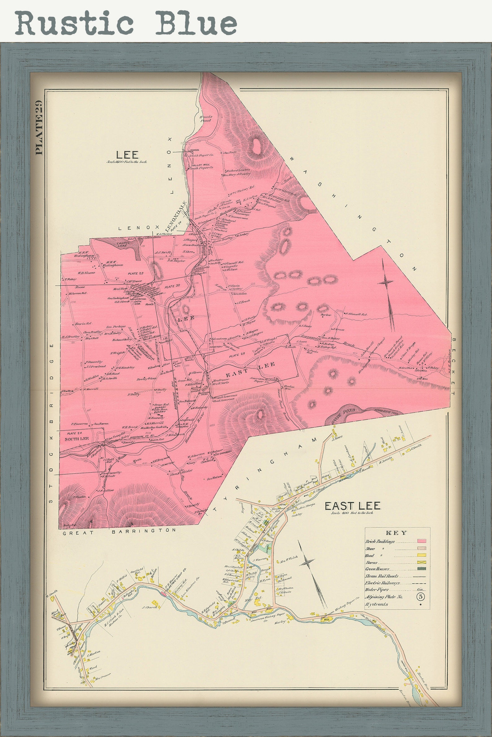 LEE Massachusetts 1904 Map Replica or Genuine ORIGINAL Etsy