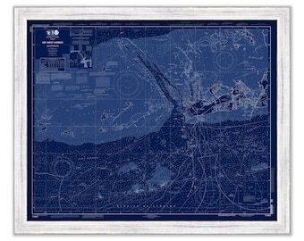 KEY WEST HARBOR, Florida  - 2013 Noaa Chart Blueprint