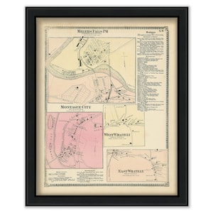 MILLERS FALLS, Massachusetts 1871 Map - Replica or Genuine ORIGINAL