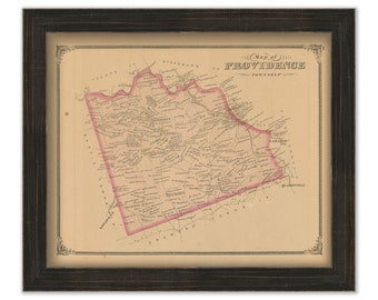PROVIDENCE, Pennsylvania 1875 Map - Replica or GENUINE ORIGINAL
