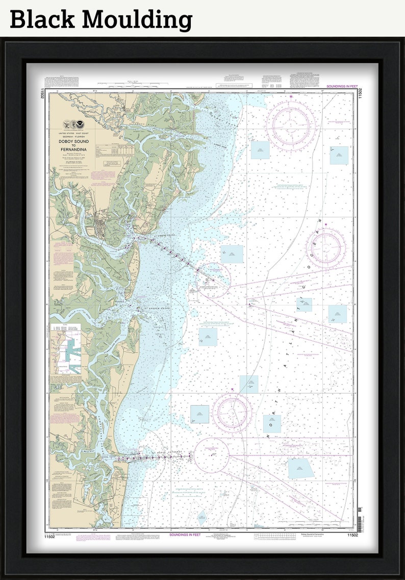 BRUNSWICK 2013 Nautical Chart Etsy