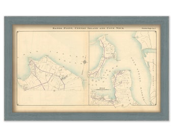 Sands Point, Centre Island and Cove Neck, Nassau County Long Island, Antique Map Reproduction - Plate 2