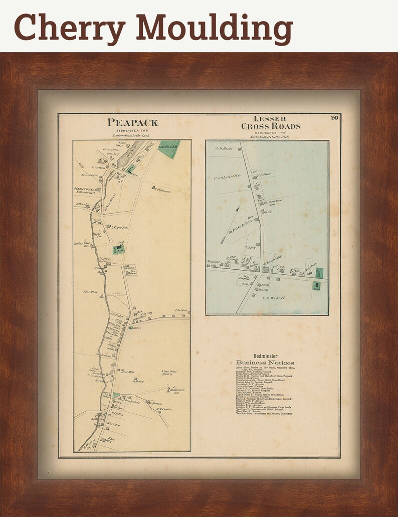 Replica or Genuine Original New Jersey 1873 BEDMINSTER TOWNSHIP PEAPACK