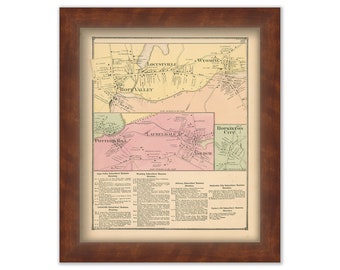 HOPE VALLEY, Rhode Island 1870 Map