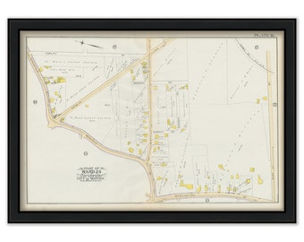 DORCHESTER, Massachusetts 1889 map, Plate 16 - Bowdoin St, Washington St - Replica or GENUINE ORIGINAL