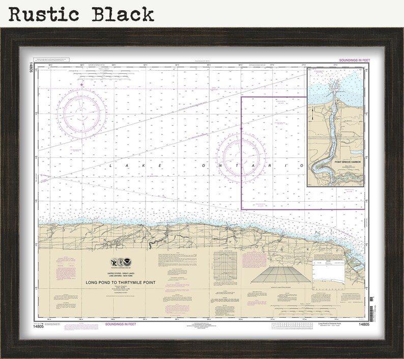 Long Pond to Thirty Mile Point and Point Breeze Harbor 2014 Nautical Chart New York