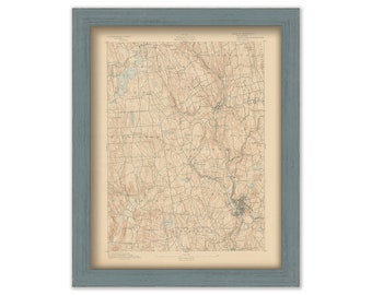 WATERBURY, MIDDLEBURY and WATERTOWN, Connecticut 1893 Topographic Map - Replica or Genuine Original