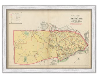 BROOKLINE, Massachusetts 1900 map - Replica or GENUINE ORIGINAL