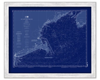 West Quoddy Head to New York  -  2012 Nautical Chart Blueprint