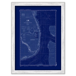 Cape Canaveral to Key West, Florida  -   2012 Nautical Chart Blueprint