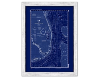 Cape Canaveral to Key West, Florida  -   2012 Nautical Chart Blueprint