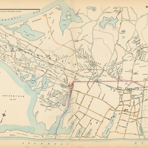 Shinnecock Hills, South Hampton, Long Island, New York Map 1916 - Etsy
