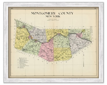 MONTGOMERY County, New York 1912 Map, Replica or GENUINE ORIGINAL