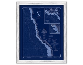 Pyramid Point to Cape Sebastian, California 2012 Nautical Chart Blueprint