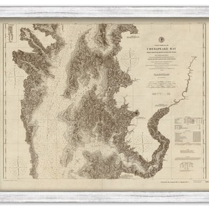 CHESAPEAKE BAY From Magothy River to Choptank River -  1895 Nautical Chart