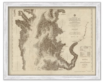 CHESAPEAKE BAY From Magothy River to Choptank River -  1895 Nautical Chart
