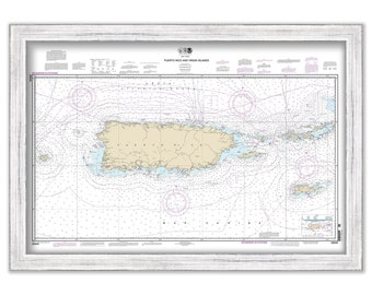 Puerto Rico and VIRGIN ISLANDS  - St Thomas, St Croix, St John, Virgin Gorda, Tortola and Josh Van Dyke -  2013 Nautical Chart