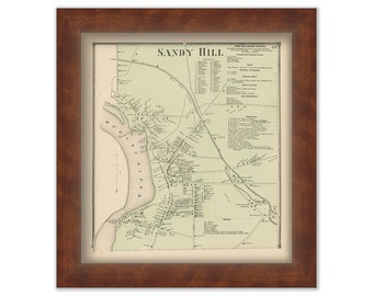 Village of SANDY HILL, New York 1866 Map