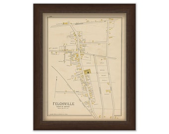 FLETCHVILLE, NATICK, Massachusetts 1889 Map - Replica or Genuine ORIGINAL