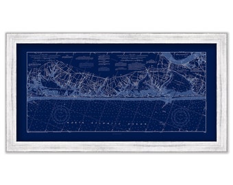 Shinnicock and Moriches Bays, Long Island, New York 2003 NOAA Chart Blueprint