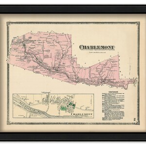 Town of CHARLEMONT, Massachusetts 1871 Map