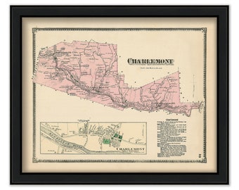 Town of CHARLEMONT, Massachusetts 1871 Map