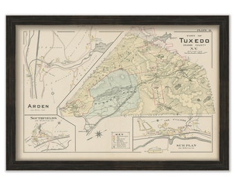TUXEDO, New York 1903 Map - Replica or Genuine Original