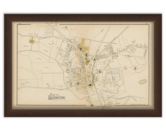 LEXINGTON, Massachusetts 1889 Map - Replica or Genuine ORIGINAL