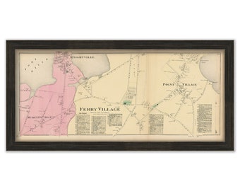 SOUTH PORTLAND, Maine 1871 Map, Replica or Genuine ORIGINAL