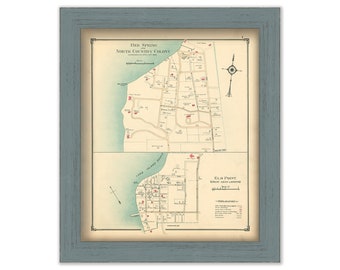 Red Spring, North County Colony and Elm Point, Long Island, New York -  1914 Map