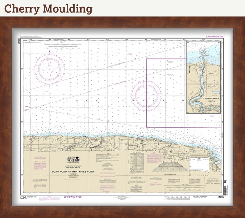 Long Pond to Thirty Mile Point and Point Breeze Harbor 2014 Nautical Chart New York
