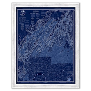 CASCO BAY, Maine 2019 Nautical Chart Blueprint