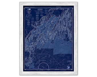 CASCO BAY, Maine 2019 Nautical Chart Blueprint