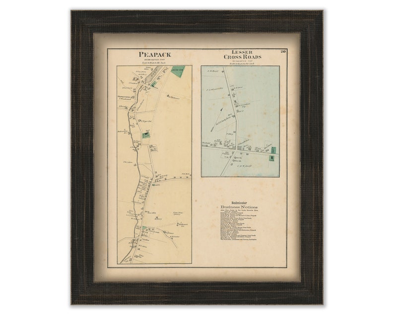 Replica or Genuine Original New Jersey 1873 BEDMINSTER TOWNSHIP PEAPACK