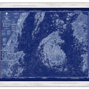 PENOBSCOT BAY, Maine - 1992 Nautical Chart Blueprint