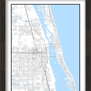 VERO BEACH, Florida - Contemporary Map Poster - Etsy