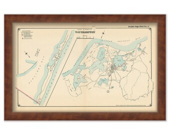 South Hampton Map 1916 Great and Little Peconic Bay - 0039