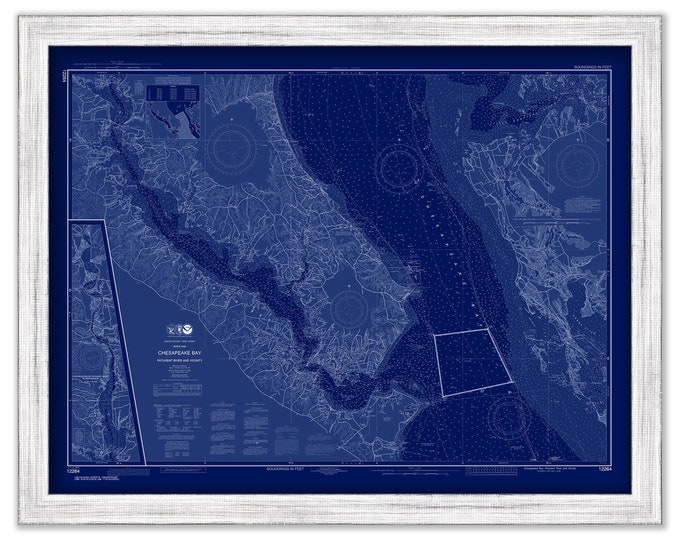 CHESAPEAKE BAY, Patuxent River, Maryland  -  2016 Nautical Chart Blueprint