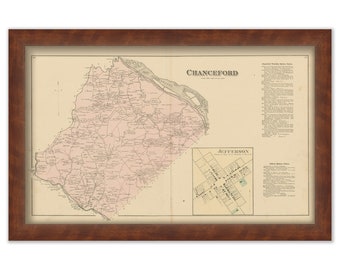 CHANCEFORD, Pennsylvania 1876 Map - Replica or Genuine ORIGINAL