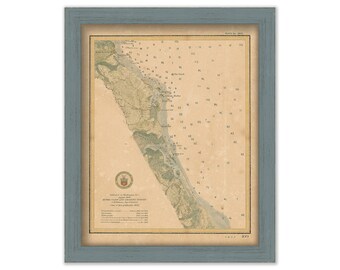 HUMAROCK as an ISLAND, Scituate, Massachusetts 1905 Chart