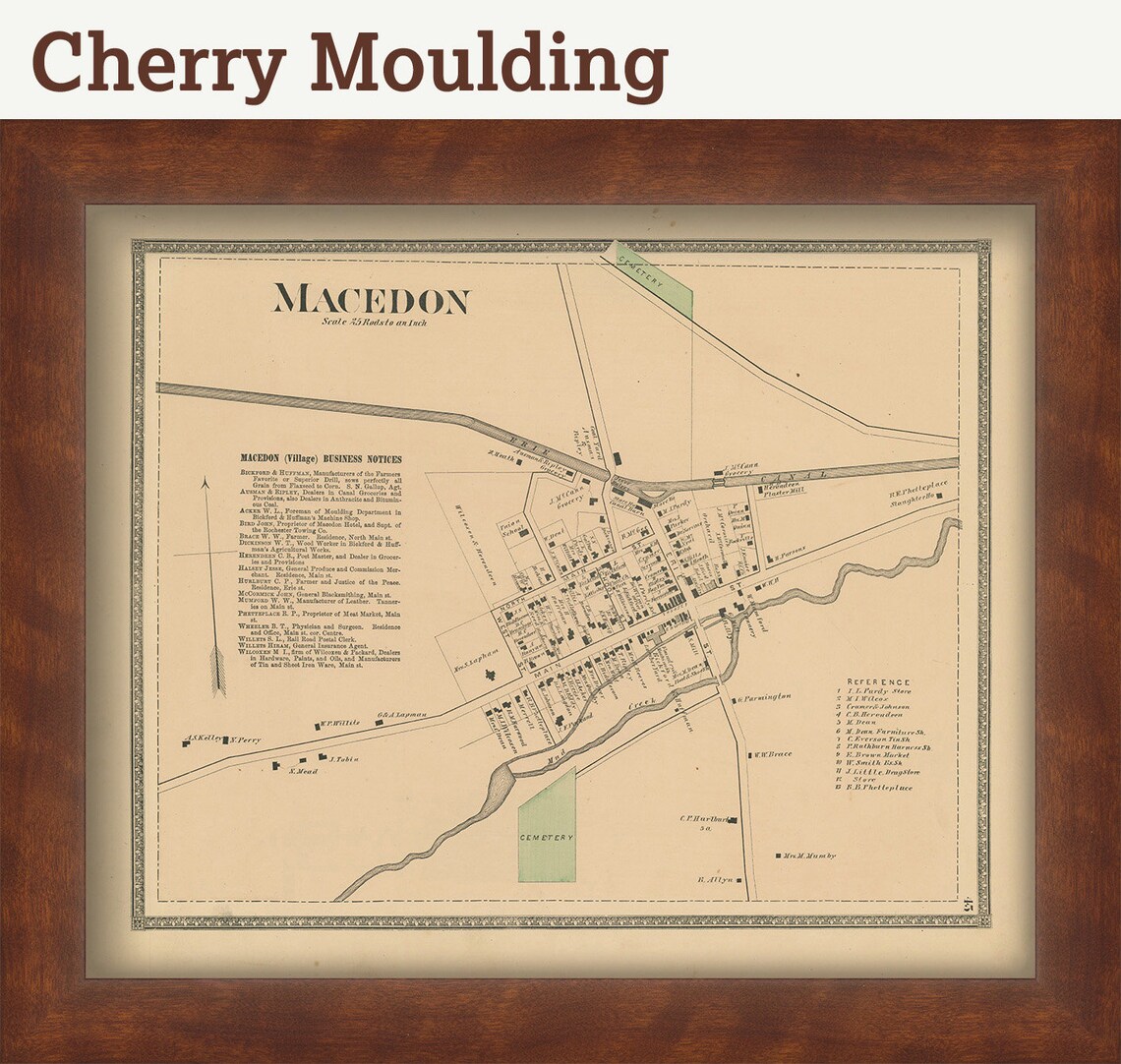 Village of MACEDON New York 1874 Map Replica and GENUINE Etsy