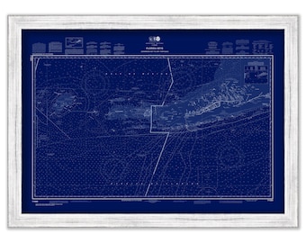 KEY WEST to MARATHON, Florida  -   2019 Nautical Chart Blueprint