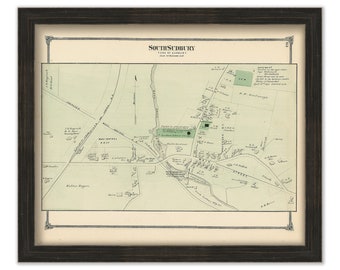 SOUTH SUDBURY, Massachusetts 1875 Map - Replica or Genuine ORIGINAL