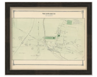 SOUTH SUDBURY, Massachusetts 1875 Map - Replica or Genuine ORIGINAL