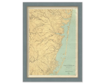 BARNEGAT BAY, New Jersey  -  1888 Topographical Map