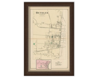 Village of BETHLEM, New York 1872 Map