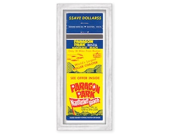 NANTASKET BEACH, Paragon Park, Matchbook Cover, Poster Sized Print