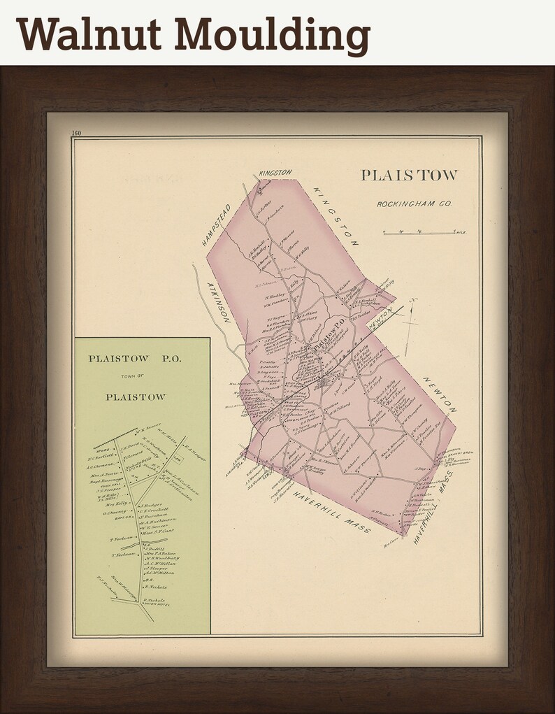 PLAISTOW, New Hampshire 1892 Map image 5