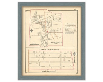 Manhassett and Port Washington Park, Nassau County Long Island, Antique Map Reproduction - Plate 10